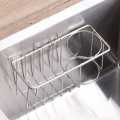 Kitchen Polished Stainless Steel Sink Suction Organizer Basket Sink Caddy Sponge Holder Soap Brush Holder